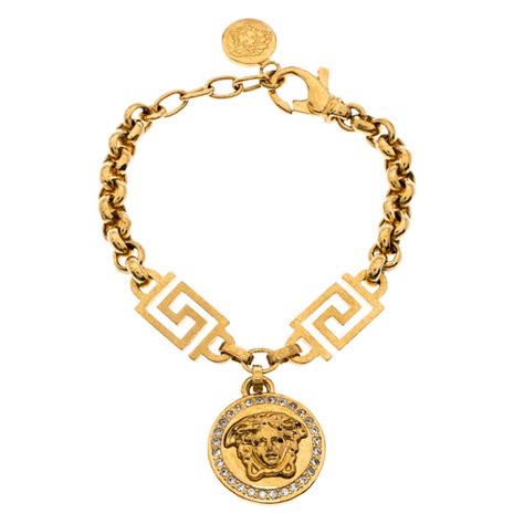 versace medusa bracelet mens|versace greca chain bracelet.